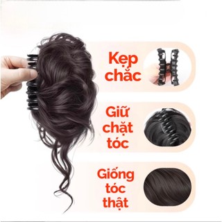 (HOẢ TỐC) Búi tóc giả ngoặm xoăn duyên dáng