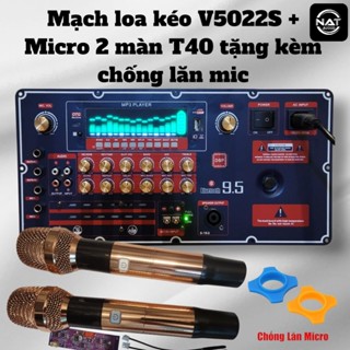  Mạch loa kéo công suất lớn V5022S kèm micro chọn lọc tặng chống lăn mic 