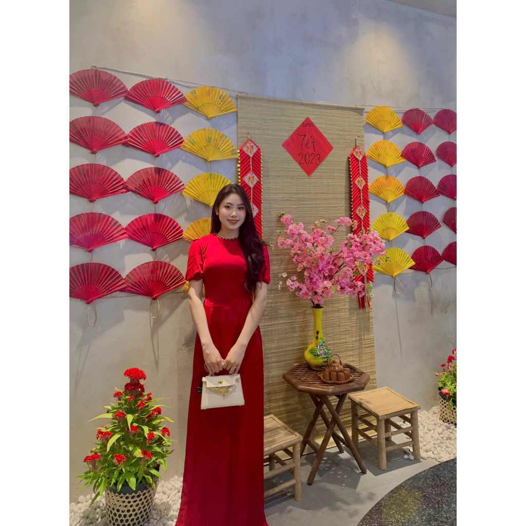 ÁO DÀI LỤA  TAY BỒNG NGẮN BIGSIZE 4X,5X