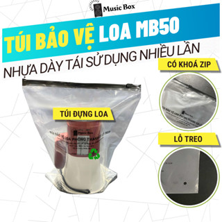 Túi Chống Mưa Gió Bụi Bẩn Bảo Vệ Cho Loa Phóng Thanh MB50 Music Box Túi  Zipper Xuyên Âm Có Lỗ Treo Khoá Zip 25x30cm 