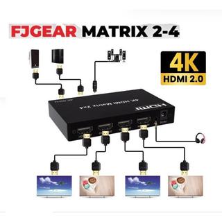Bộ chuyển mạch HDMI Matrix 4 to 2 Ugreen 40216 CM288 FJGEAR 4 X 2 Cao Cấp 4k@60Hz
