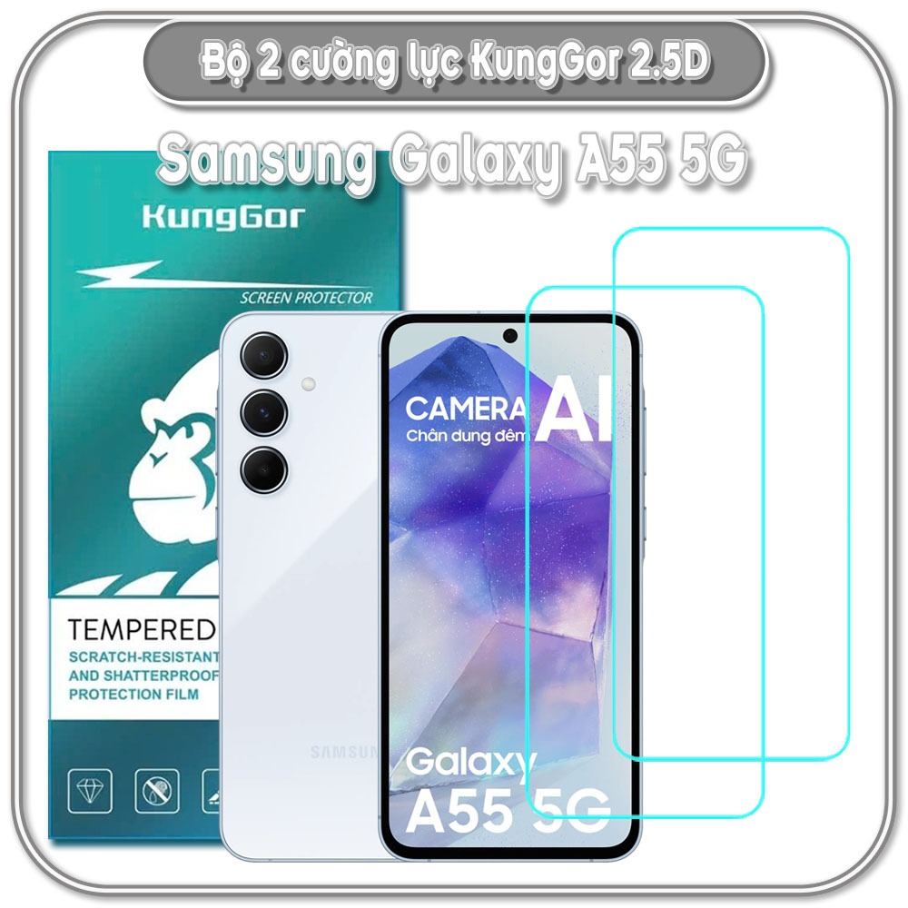 Bộ 2 Cường lực KungGor cho Samsung Galaxy A55 5G