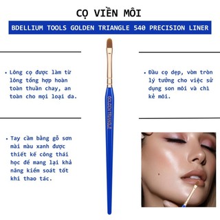 Cọ trang điểm-viền môi-che khuyết điểm-kẻ mắt chuyên dụng Bdellium Tools Golden Triangle 540 Precision Liner