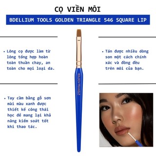 Cọ Trang Điểm Môi Chuyên Nghiệp Bdellium Tools Golden Triangle 546 Square Lip
