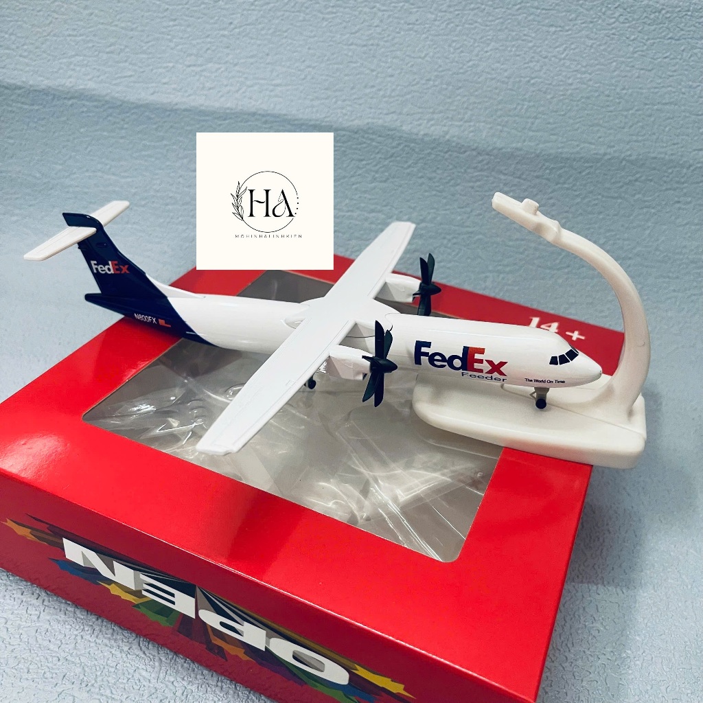 Mô Hình Trưng Bày Máy Bay ATR72-600 CARGO Hãng FedEx Feeder Airlines Vận Tải Toàn Quốc FEDEX _Mô Hìn