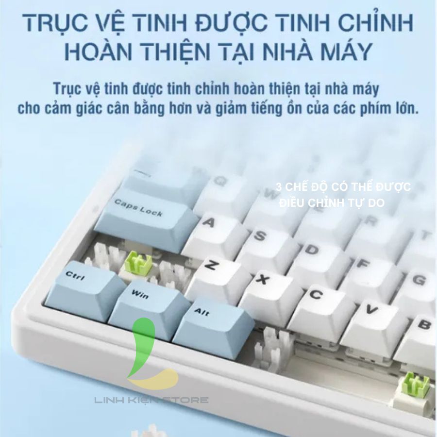 Bàn Phím Cơ HOSAN AULA F75 Kết Nối 3 Chế Độ Và Trang Bị Núm Xoay Tiện Lợi | BigBuy360 - bigbuy360.vn