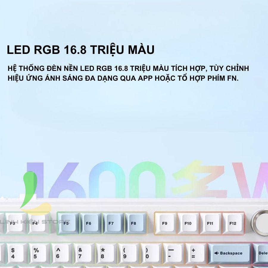 Bàn Phím Cơ HOSAN AULA F75 Kết Nối 3 Chế Độ Và Trang Bị Núm Xoay Tiện Lợi | BigBuy360 - bigbuy360.vn