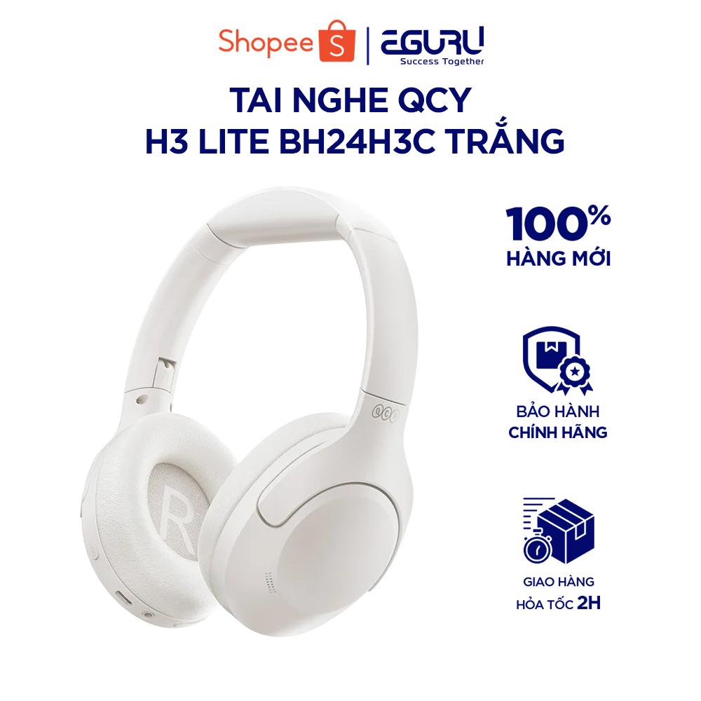 Tai Nghe Chụp Tai  QCY H3 Lite BH24H3C ANC (Bluetooth v5.3, 60H, ENC) - Bảo Hành Chính Hãng | BigBuy360 - bigbuy360.vn