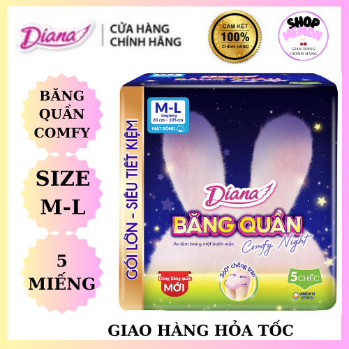 Băng quần Diana Comfy Night 360 độ chống tràn 5 chiếc