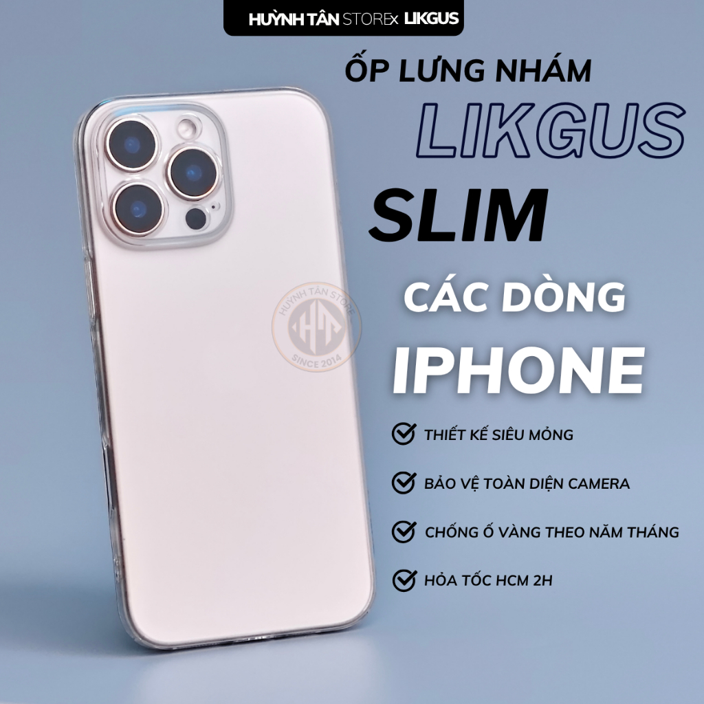 Ốp lưng ĐT Iphone 14 Pro Max ip promax nhám mờ LIKGUS chống ố vàng chống bám vân tay bảo vệ camera