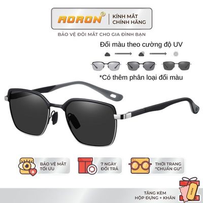 Kính Mát Phân Cực AORON Thời Trang Cho Nam Đổi Màu Ra Nắng Chống Tia UV400 Thiết Kế Sang Trọng AK243