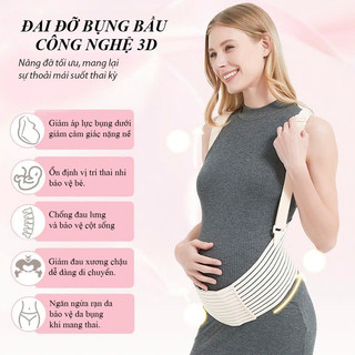 Đai Đỡ Bụng Bầu Co Giãn 4 Chiều – Giảm Áp Lực Lưng, Nâng Đỡ Bụng Hiệu Quả, Giúp Mẹ Bầu Thoải Mái Vận Động Suốt Thai Kỳ