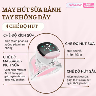 Máy Hút Sữa Rảnh Tay Niraki NK-373, Máy Hút Sữa Không Dây Gọn Nhẹ Với Màn Hình Led Hiển Thị 4 Chế Độ 12 Cấp Độ