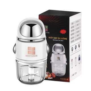 [Mẫu Mới] Máy Xay Đa Năng Misu Louis Cối Thủy Tinh Dày Bền 2 Lưỡi Inox Xay Sinh Tố, Thịt, Cua, Cá -Hàng Chính Hãng