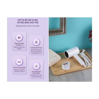 Máy sấy tóc ion âm miLife A1P 800w với ánh sáng xanh bảo vệ tóc- Máy sấy tóc simple H100 - H101
