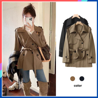 Áo măng tô nữ dáng ngắn thắt đai trẻ trung, sang trọng hàn quốc cao cấp MT04 mặc đi làm công sở, đi học đi chơi