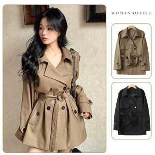  Áo măng tô nữ dáng ngắn thắt đai trẻ trung sang trọng hàn quốc cao cấp MT04 mặc đi làm công sở đi học đi chơi 