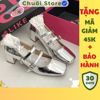   BẢN XỊN CHUẨN QC  Giày cao gót nữ LOẠI 1 mũi vuông da pu cao cấp sang chảnh xinh iu style tiểu thư công chúa 
