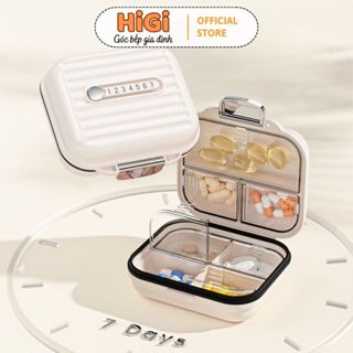 Hộp đựng thuốc mini chia nhiều ngăn phân loại riêng biệt chống ẩm chống bụi thiết kế nhỏ gọn dễ mang