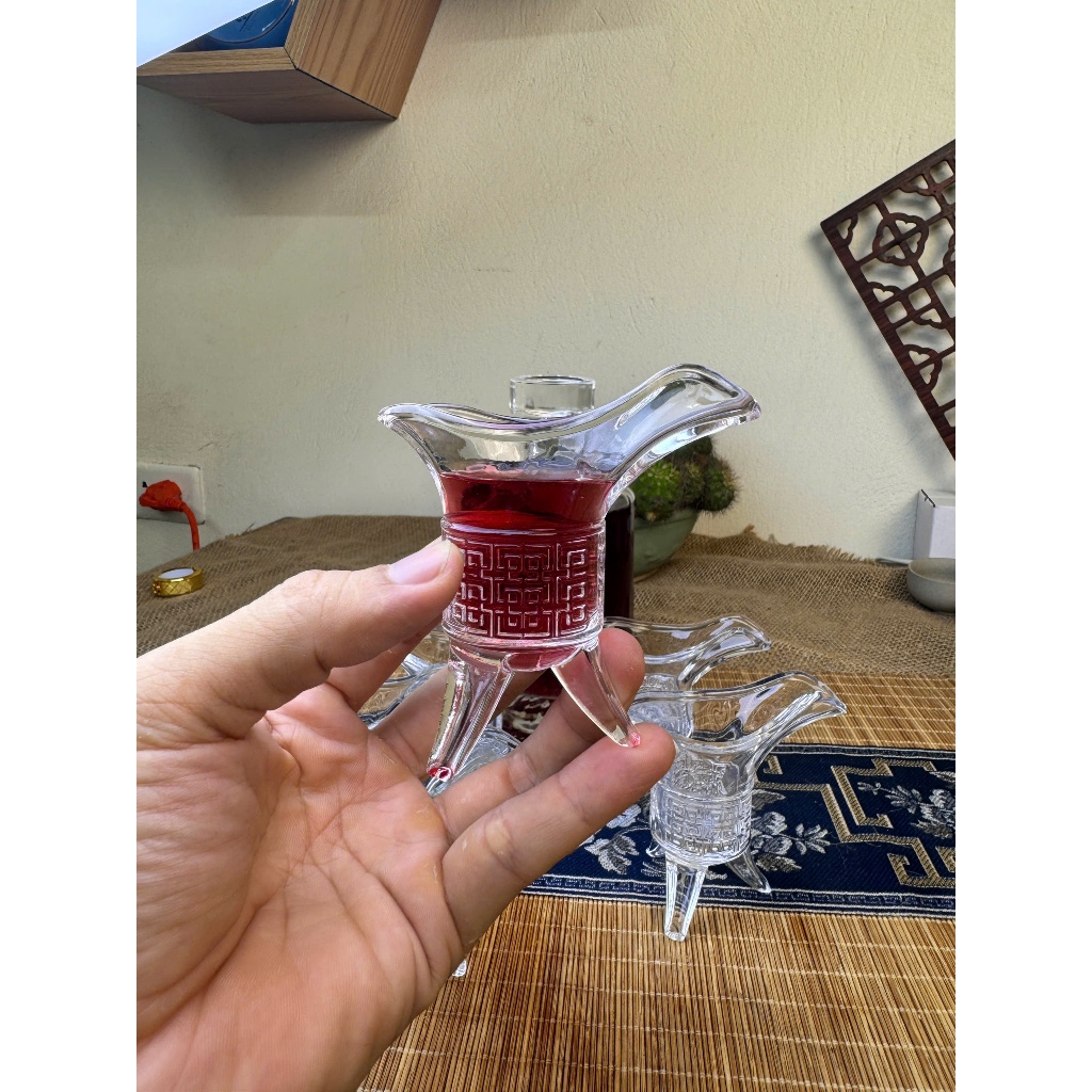 Chén uống rượu cổ trang , ly thủy tinh dày dặn , chén decor 10ml 20ml 30ml