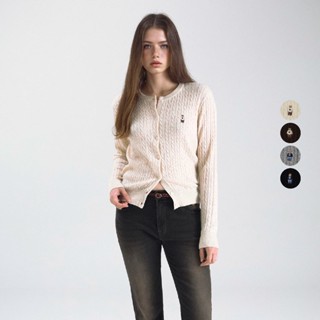  Áo Cardigan WHO.A.U Steve High Gauge Wool Cable Cardigan_WHCKF4801F 