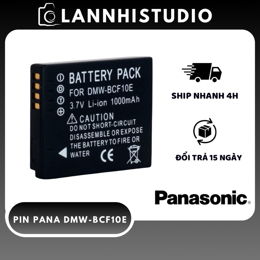 Pin Paasnonic DMW-BCF10E / CGA-S-106C tương thích với nhiều dòng máy ảnh Panasonic Lumix: DMC-FH1, F