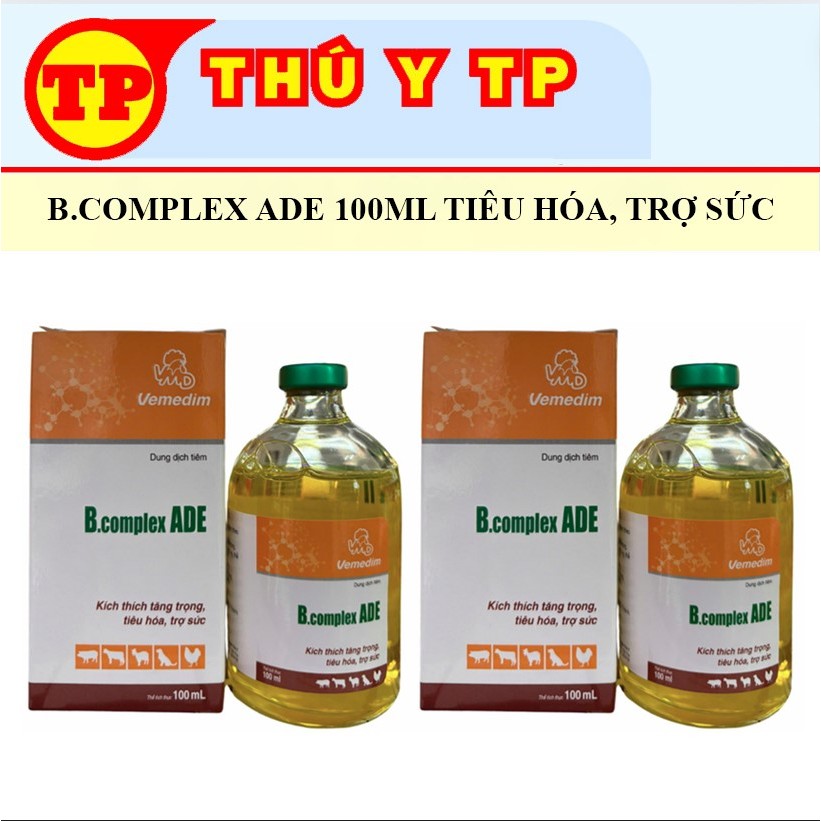 B Complex ADE 100ml Vemedim kích thích tăng trọng, tiêu hóa, cho gà, gia súc, chó mèo