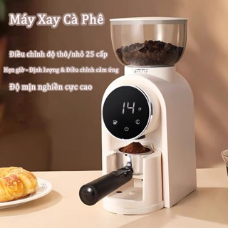 Máy Xay Cà Phê HB683 Bản Nâng Cấp - 25 cấp độ xay, màn hình LCD, tay cầm thiết kế êm ái, dùng cho gia đình/quán bar/nhà
