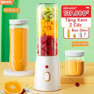 Máy Xay Đa Năng Cầm Tay 3 Trong 1 Không Dây 450ml, Pin Sạc, Xay Đá Và Sinh Tố,  Tặng Kèm 2 Cốc