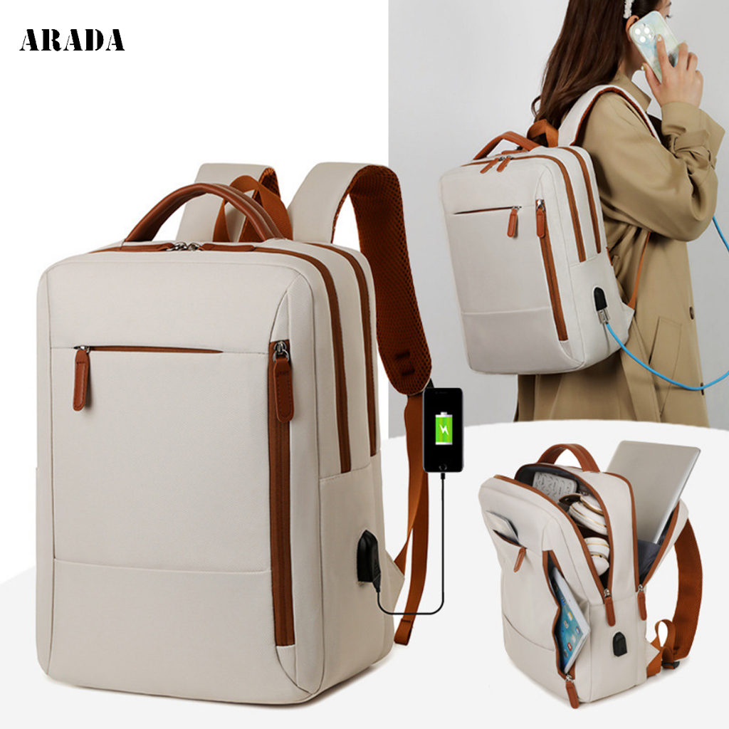 ARADA Ba lô máy tính xách tay kiểu Hàn Quốc 15,6 inch Unisex không thấm nước cho sinh viên đại học