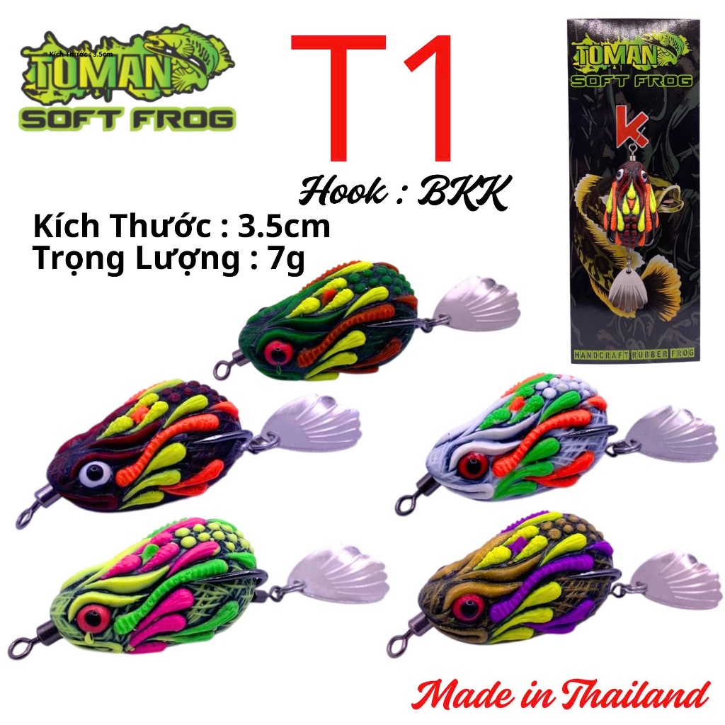 Nhái hơi T1 Toman nhái hơi câu lure cá lóc cá chẽm made in Thái Lan