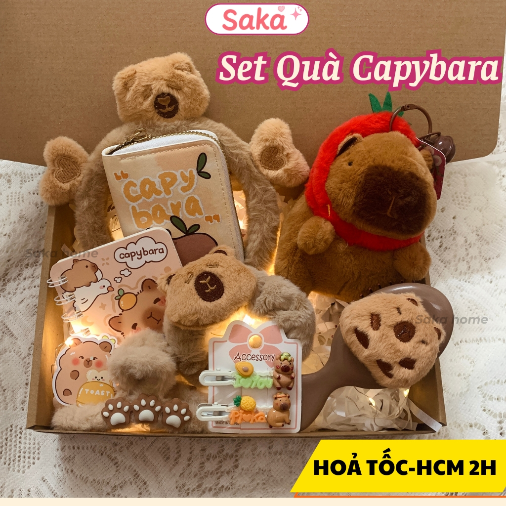 Set Quà Capybara Cho Người Yêu/Bạn Thân -Hộp Quà Tặng Sinh Nhật Valetine 20/10, Tặng Học Sinh SAKA C01