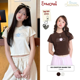 Áo Babytee Croptop Bycamcam Đắp Vải Caro Co Dãn 2 Chiều - Bambi Top ABN044