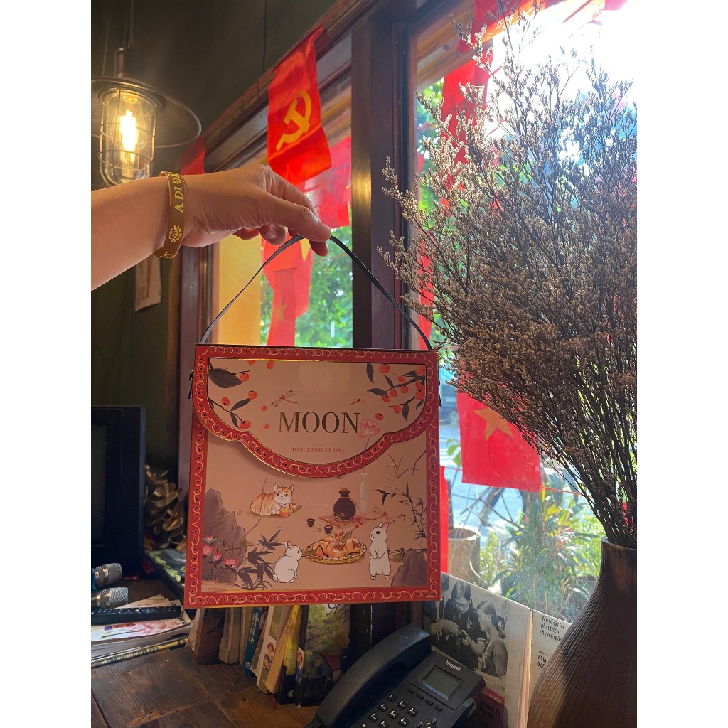 5 hộp trung thu đựng bánh 4 -6 bánh mini  50-80g THỎ CAM mẫu 2026