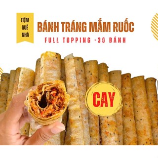 [FULL TOPPING - VỊ CAY] Bánh tráng nướng mắm ruốc CHÀ BÔNG,RUỐC TÉP,HÀNH PHI - Đặc sản Phan Rang - ăn vặt - Tiệm Quê Nhà