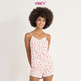 Bộ short thun cotton, áo 2 dây phối ren với họa tiết đặc trưng Noel BST032S11