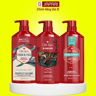 Gội Xả 2in1 Old Spice 650ml Cho Nam - Dầu Gội Hương Nước Hoa Nam Giới Thơm Lâu, Mượt Tóc - Japari