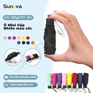 180g Ô gấp mini Bỏ Túi Bảo Gọn Di Động Gấp Mưa Ô Mini Thể Thao & Ngoài Trời UPF50+
