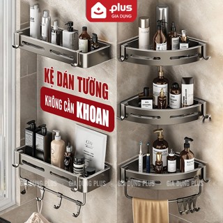 Kệ để đồ nhà tắm - kệ góc nhà tắm ERMO dán tường bằng keo hoặc ốc vít (+tặng kèm keo dán, bộ ốc vít) đa năng (ER-0725)