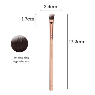Cọ trang điểm đánh khối mũi vạt xéo góc cạnh chuyên nghiệp, cọ tạo khối làm đẹp tiện lợi Zoeva Rose Gold 235 (Hồng)