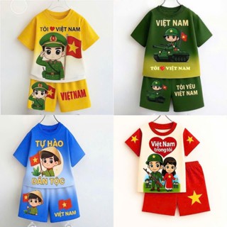 Combo 4 bộ đáng yêu cho bé trai mùa hè