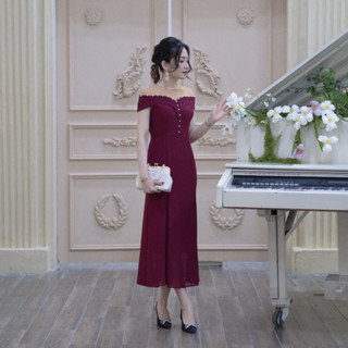 Đầm Trung Niên [ Linh Trà ] ( LT 2873 )Đi Tiệc Trang Nhã Thanh Lịch Quý Phái Sang Chảnh Cao Cấp Cho Quý Bà U40 U50 Dress