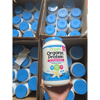  Mẫu mới  HCM Bột đạm thực vật hữu cơ hương VANI 1200g 1.2kg Orgain Organic Protein Plant Based Protein Powder Hàng Mỹ  