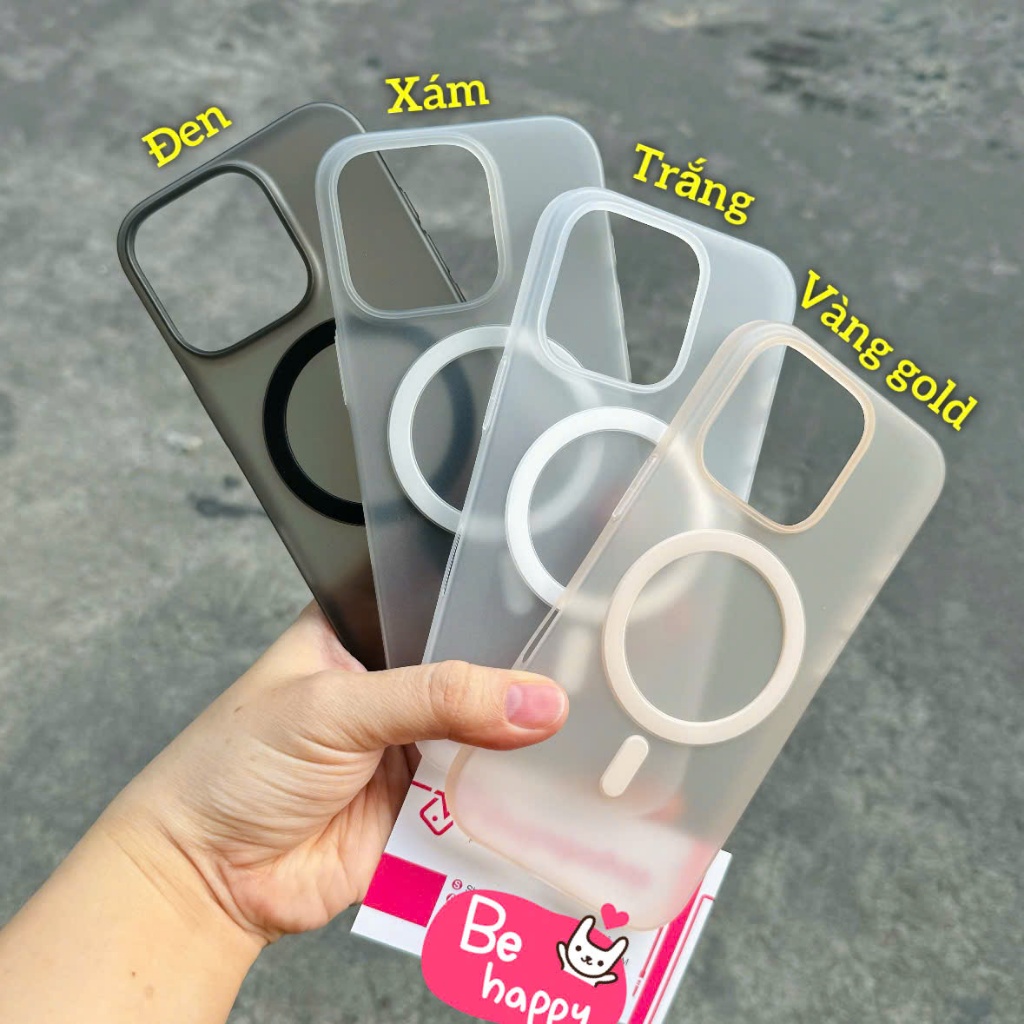 Ốp lưng sieu mỏng chống dấu vân tay iPhone 15 Pro Max - iPhone 16 Pro Max - iPhone 16 Pro - iPhone 1