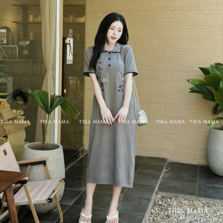  Váy polo bầu Váy len mtg mềm Váy len bầu dáng dài thêu mèo hàng QC  loại 1 M201 