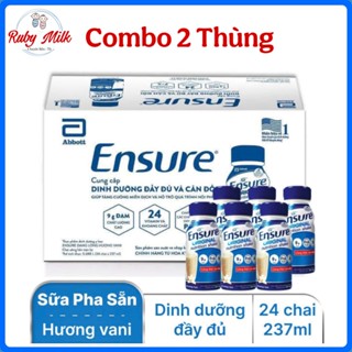 [Date 9/2026] Combo 2 thùng Sữa Pha Sẵn Ensure Original 237ml Vani