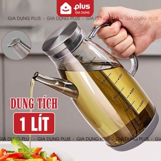 Bình dầu ăn, nước mắm lớn 750ml - thuỷ tinh borosilicate, có tay cầm & đế cao su cao cấp chống vỡ - VIMORA