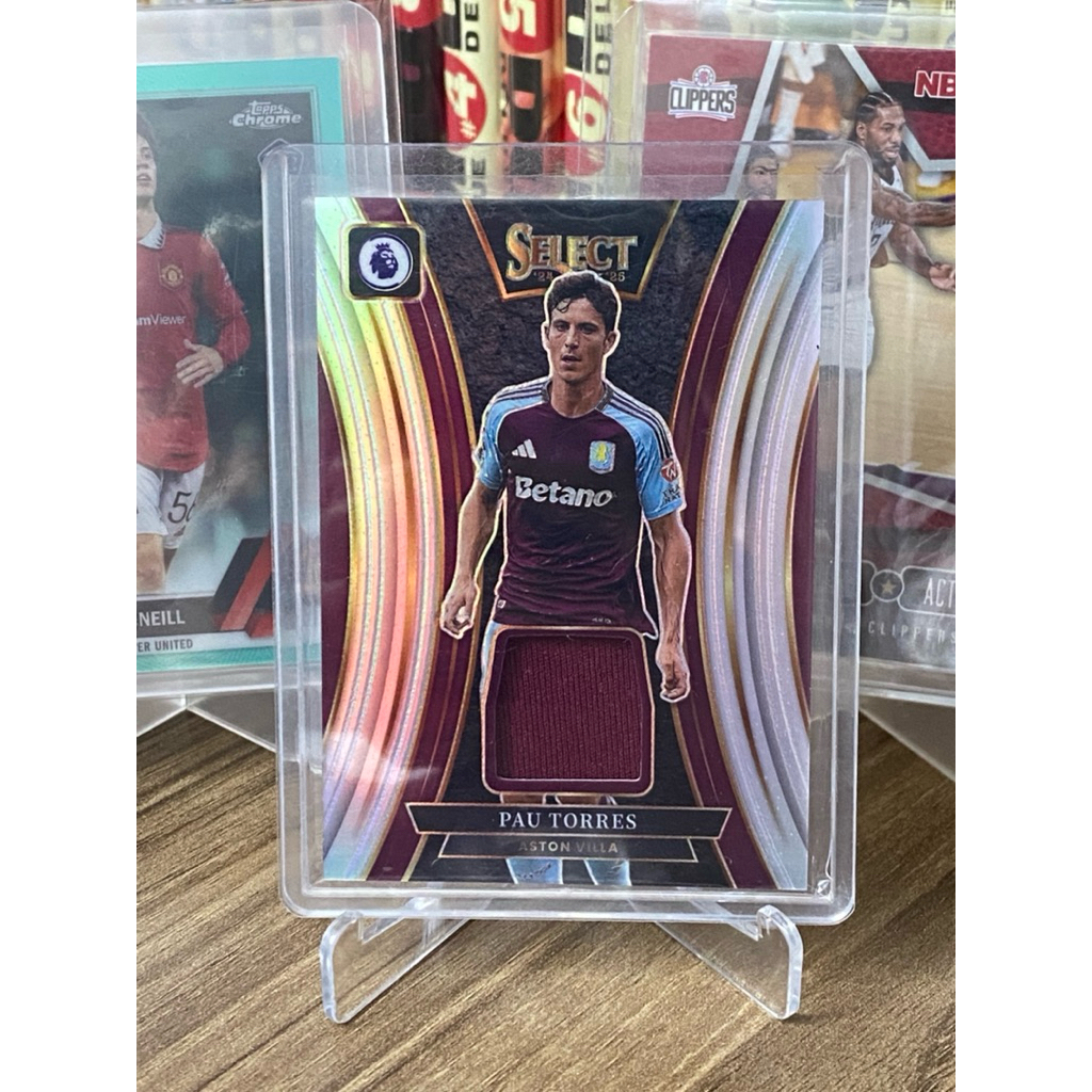 [NHÀ VÔ ĐỊCH EURO24][THẺ DÀY,CỨNG]Thẻ Mảnh Áo Cầu Thủ Bóng Đá Chính Hãng PAU TORRES Panini PRIZM Sel