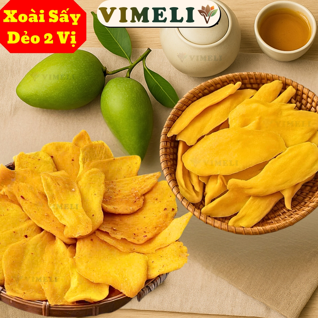 Xoài Sấy Dẻo Muối Ớt Nguyên Miếng Mềm Dẻo - Xoài Sấy Dẻo Nguyên Vị - Xoài Sấy Muối Ớt , Xoài Xấy Dẻo