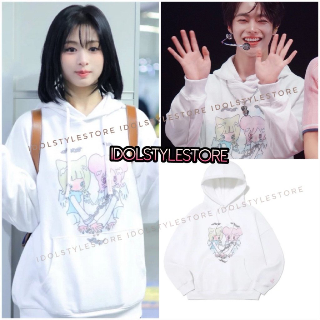 áo nỉ mũ hoodie hoạt hình cartoon Ahyeon Babymonster Hanbin Tempest